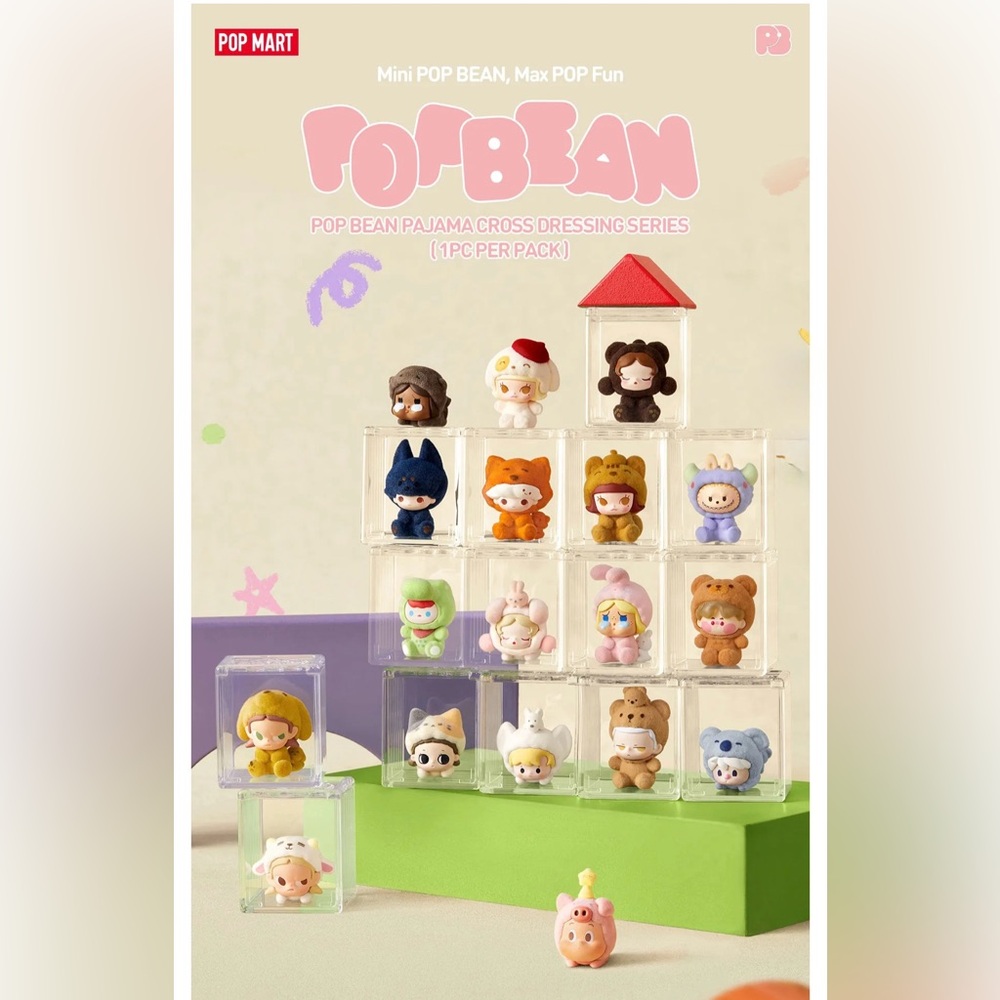 Authentic POP BEAN Pajama Cross Dressing - Factory Sealed - 1 Blind box